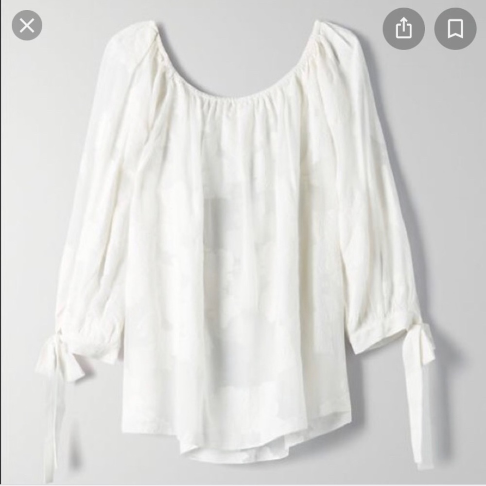 Aritzia Wilfred Calypso Blouse — White